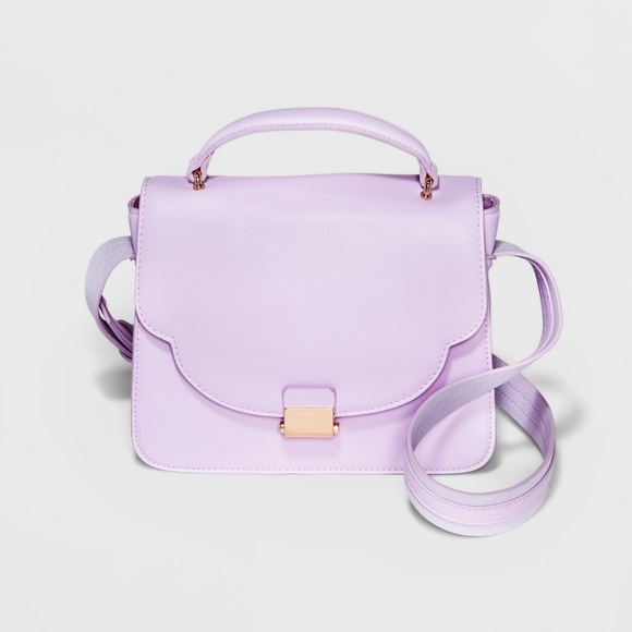 Women's Top Handle With Lock Satchel - cossbody - Picture 2 of 4